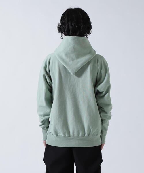 ATON（エイトン）の「ATON（エイトン）NATURAL DYED URAKE | HOODIE【2026年入荷モデル】（パーカー・メンズ・ブルー/モスグリーン・4/6）」の17枚目の写真