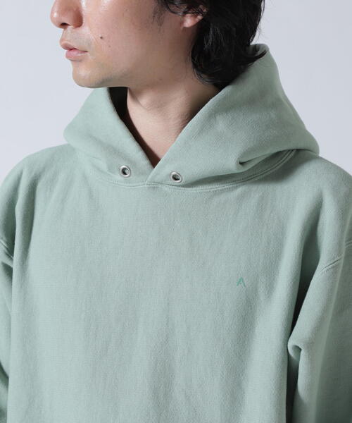 ATON（エイトン）の「ATON（エイトン）NATURAL DYED URAKE | HOODIE【2026年入荷モデル】（パーカー・メンズ・ブルー/モスグリーン・4/6）」の18枚目の写真