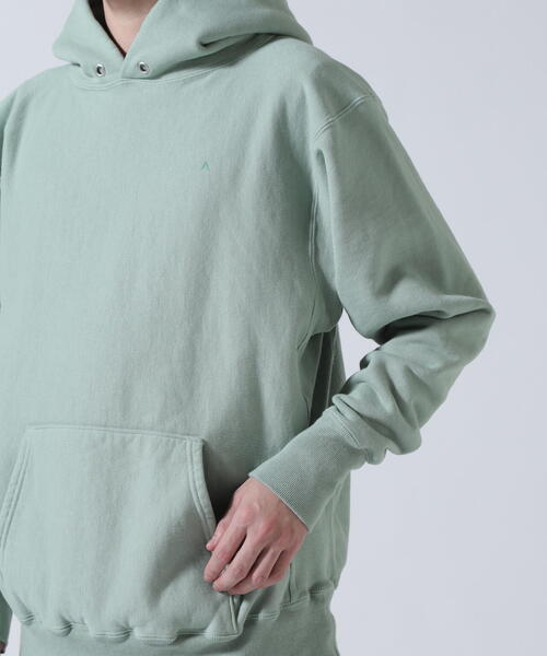 ATON（エイトン）の「ATON（エイトン）NATURAL DYED URAKE | HOODIE【2026年入荷モデル】（パーカー・メンズ・ブルー/モスグリーン・4/6）」の19枚目の写真