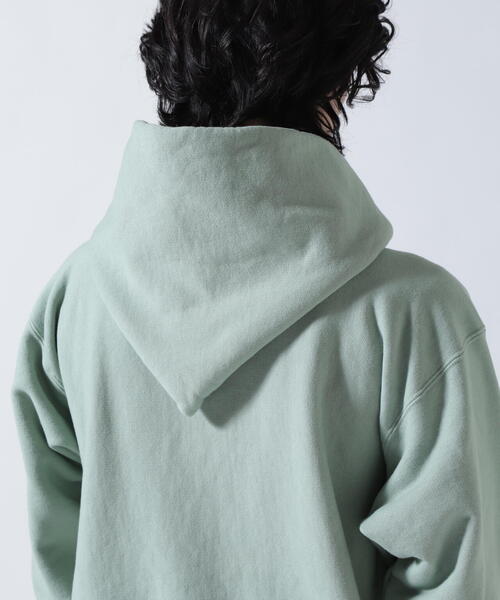 ATON（エイトン）の「ATON（エイトン）NATURAL DYED URAKE | HOODIE【2026年入荷モデル】（パーカー・メンズ・ブルー/モスグリーン・4/6）」の21枚目の写真