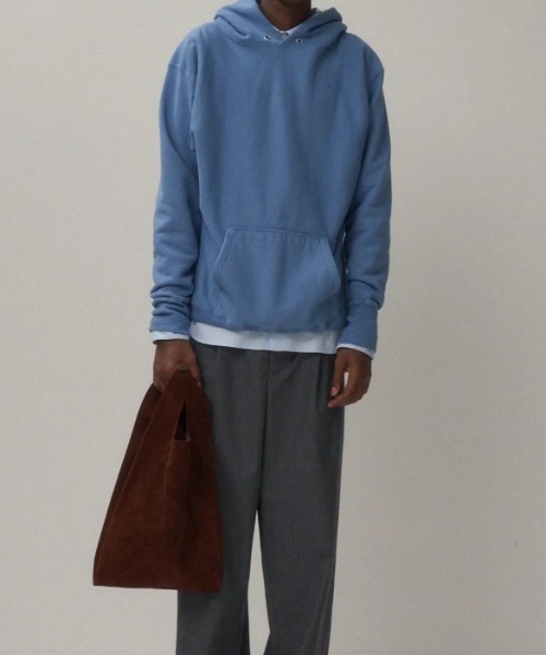 ATON（エイトン）の「ATON（エイトン）NATURAL DYED URAKE | HOODIE【2026年入荷モデル】（パーカー・メンズ・ブルー/モスグリーン・4/6）」の8枚目の写真