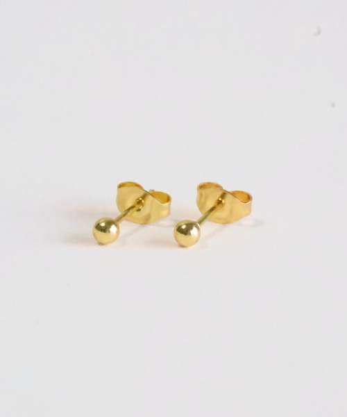 Rennet(レネット)の「【金属アレルギー対応 】 ステンレス シンプルボールピアス(ピアス(両耳用)・レディース・ピンクゴールド/シルバー/ゴールド/ブラック・XX-SMALL/X-SMALL/MEDIUM/SMALL)」の6枚目の写真