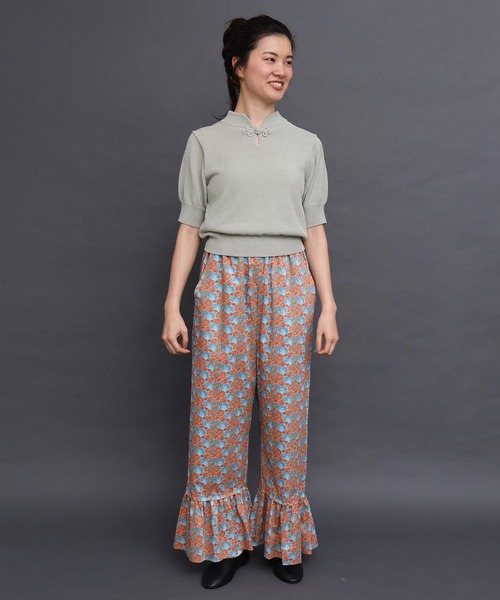 I am I in fact...（アイアムアイインファクト）の「Liberty frill パンツ（その他パンツ・レディース・グリーン/オレンジ・FREE）」の5枚目の写真