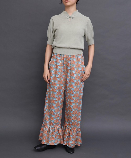 I am I in fact...（アイアムアイインファクト）の「Liberty frill パンツ（その他パンツ・レディース・グリーン/オレンジ・FREE）」の6枚目の写真