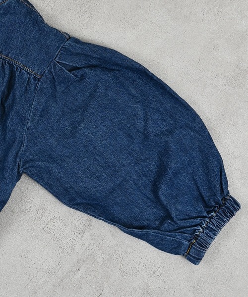 Ocean&Ground（オーシャン&グラウンド）の「ノーカラーフリルデニムJKT（デニムジャケット・キッズ・ライトブルー/ダークブルー・110/100/140/130/120）」の14枚目の写真