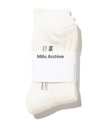 Millo Archive（ミロ アーカイブ）の「オールデイコットンロゴソックス[クリーム]（ソックス/靴下）」