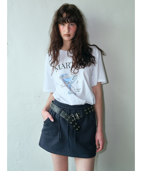 ETMON(エトモン)の「Pocket Rivet Mini Skirt Navy(スカート・レディース・その他・FREE)」の2枚目の写真