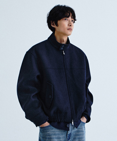 KIIMUIR(キミュア)の「ウール ヘリングトンジャケット_ネイビー(ブルゾン・レディース・その他・X-LARGE/LARGE/MEDIUM)」の2枚目の写真