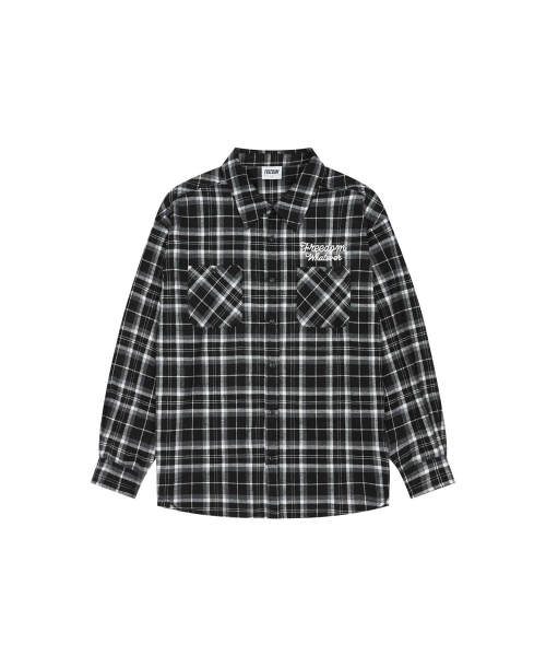 FREEDOM（フリーダム）の「フランネルシャツ（ブラック）（シャツ/ブラウス・メンズ・その他・XXX-LARGE/L/2XL/XXXX-LARGE/XL）」の2枚目の写真