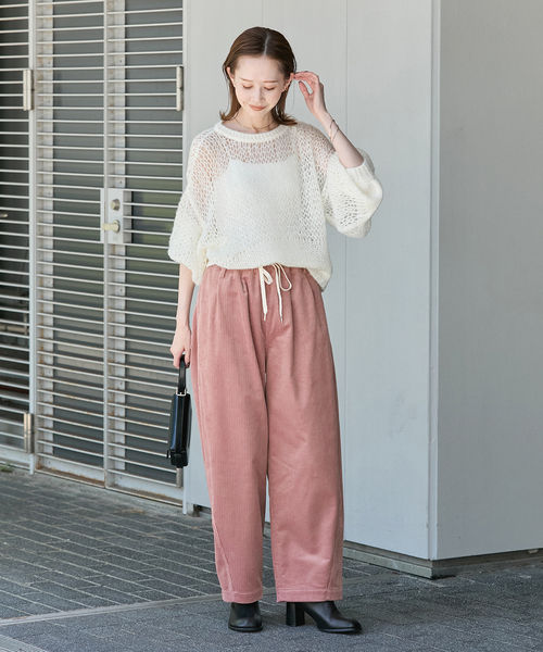 JOURNAL STANDARD(ジャーナルスタンダード)の「《追加2》Corduroy Barrel イージーパンツ(その他パンツ・レディース・アイボリー/ブラウン・36/38)」の6枚目の写真