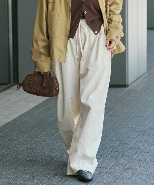 JOURNAL STANDARD(ジャーナルスタンダード)の「《追加2》Corduroy Barrel イージーパンツ(その他パンツ・レディース・アイボリー/ブラウン・36/38)」の15枚目の写真