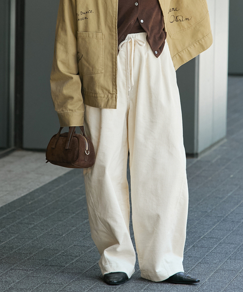 JOURNAL STANDARD(ジャーナルスタンダード)の「《追加2》Corduroy Barrel イージーパンツ(その他パンツ・レディース・アイボリー/ブラウン・36/38)」の16枚目の写真
