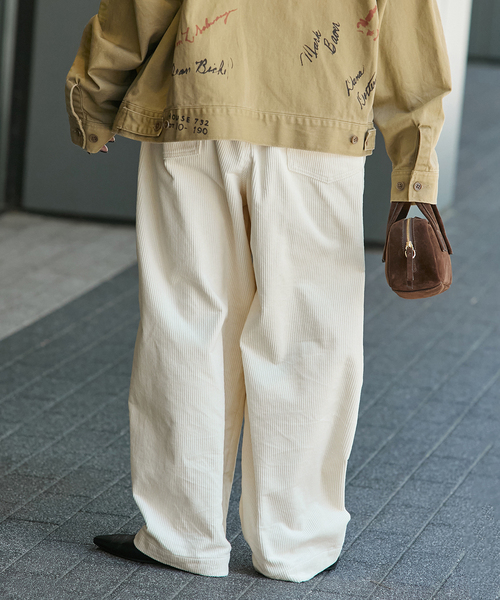JOURNAL STANDARD(ジャーナルスタンダード)の「《追加2》Corduroy Barrel イージーパンツ(その他パンツ・レディース・アイボリー/ブラウン・36/38)」の17枚目の写真