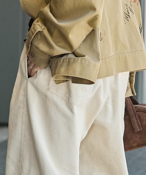 JOURNAL STANDARD(ジャーナルスタンダード)の「《追加2》Corduroy Barrel イージーパンツ(その他パンツ・レディース・アイボリー/ブラウン・36/38)」の18枚目の写真