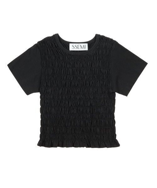 SSEMI(セミ)の「フェミニンスモーキングTシャツ-ブラック(Tシャツ/カットソー・レディース・その他・ONE SIZE)」の3枚目の写真