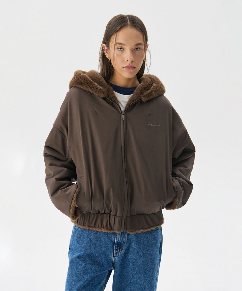 WNDERKAMMER(ブンダーカンマー)の「リバーシブルミンクファージャンパー_ブラウン(ムートンコート・レディース・その他・S/M)」の7枚目の写真