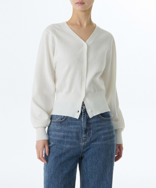MUSINSA STANDARD WOMAN（ムシンサスタンダードウーマン）の「ウィメンズエッセンシャルカーディガン [アイボリー]（カーディガン/ボレロ・レディース・その他・LARGE/MEDIUM/SMALL/X-SMALL）」の2枚目の写真