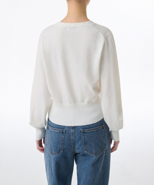MUSINSA STANDARD WOMAN（ムシンサスタンダードウーマン）の「ウィメンズエッセンシャルカーディガン [アイボリー]（カーディガン/ボレロ・レディース・その他・LARGE/MEDIUM/SMALL/X-SMALL）」の3枚目の写真
