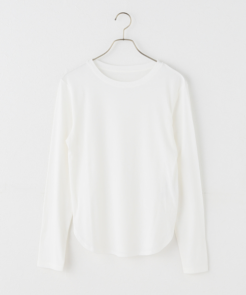 Spick & Span（スピックアンドスパン）の「接触冷感 / ドライタッチライトロンTEE（Tシャツ/カットソー・レディース・チャコールグレー/イエロー/ホワイト・FREE）」の2枚目の写真