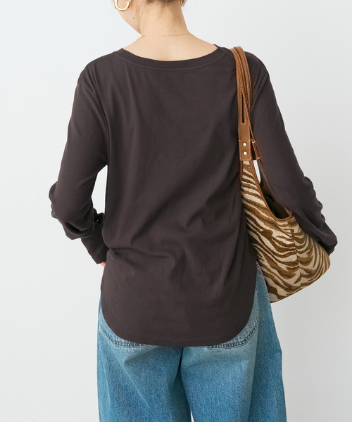 Spick & Span（スピックアンドスパン）の「接触冷感 / ドライタッチライトロンTEE（Tシャツ/カットソー・レディース・チャコールグレー/イエロー/ホワイト・FREE）」の8枚目の写真