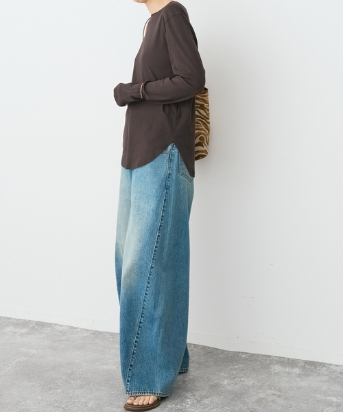 Spick & Span（スピックアンドスパン）の「接触冷感 / ドライタッチライトロンTEE（Tシャツ/カットソー・レディース・チャコールグレー/イエロー/ホワイト・FREE）」の9枚目の写真