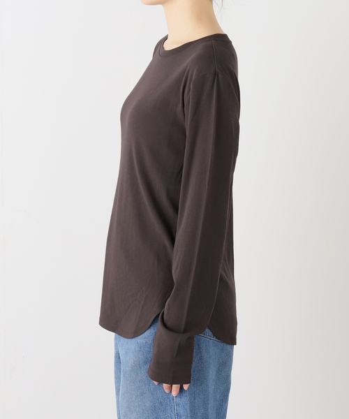 Spick & Span（スピックアンドスパン）の「接触冷感 / ドライタッチライトロンTEE（Tシャツ/カットソー・レディース・チャコールグレー/イエロー/ホワイト・FREE）」の12枚目の写真