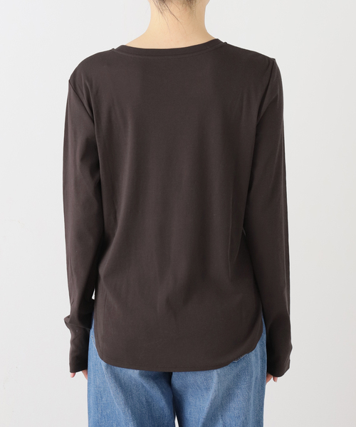 Spick & Span（スピックアンドスパン）の「接触冷感 / ドライタッチライトロンTEE（Tシャツ/カットソー・レディース・チャコールグレー/イエロー/ホワイト・FREE）」の13枚目の写真