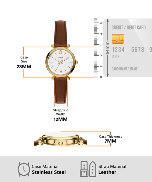 FOSSIL(フォッシル)の「フォッシル 腕時計 レディース アナログ レザー ES5464(アナログ腕時計・レディース・ブラウン・FREE)」の5枚目の写真