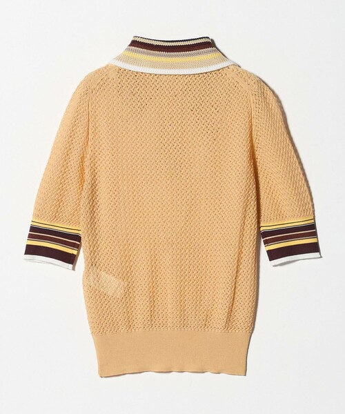 TOGA PULLA（トーガ　プルラ）の「＜TOGA PULLA＞レース ポロニット（ニット/セーター・レディース・ベージュ/ブラック・36）」の6枚目の写真
