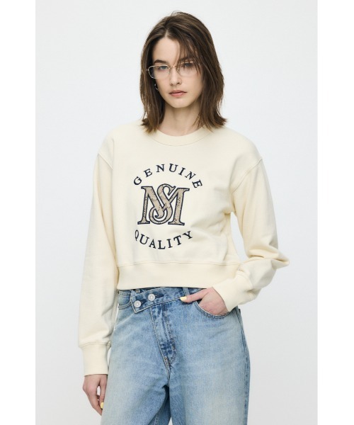 MOUSSY(マウジー)の「【26年SS新作】MOUSSY MONOGRAM LOGO スウェット(スウェット・レディース・ネイビー/レッド/アイボリー/杢グレー・FREE)」の5枚目の写真