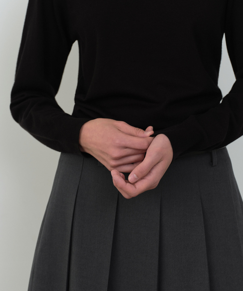 MUSINSA STANDARD WOMAN（ムシンサスタンダードウーマン）の「ウィメンズエッセンシャルラウンドネックニット[ブラック]（ニット/セーター・レディース・その他・LARGE/MEDIUM/SMALL/X-SMALL）」の5枚目の写真