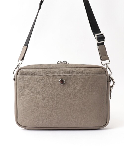 waku（ワク）の「【waku】レザーショルダーバッグ（WK-0109）（ショルダーバッグ・メンズ・グレイッシュベージュ/ブラック・FREE）」の5枚目の写真
