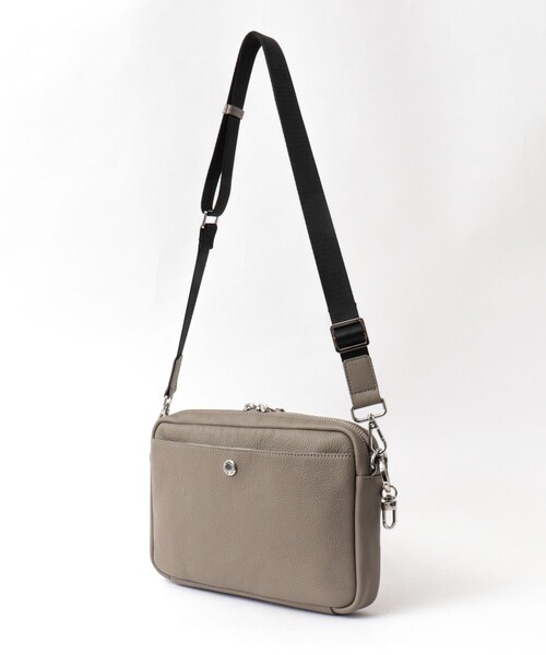 waku（ワク）の「【waku】レザーショルダーバッグ（WK-0109）（ショルダーバッグ・メンズ・グレイッシュベージュ/ブラック・FREE）」の7枚目の写真