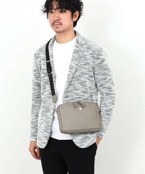 waku（ワク）の「【waku】レザーショルダーバッグ（WK-0109）（ショルダーバッグ・メンズ・グレイッシュベージュ/ブラック・FREE）」の22枚目の写真