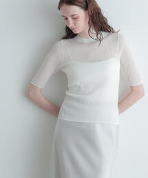 LE PHIL（ルフィル）の「◆シアーニット半袖（ニット/セーター）」