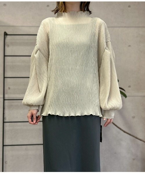 amini(アミニ)の「プチハイボリュームスリーブシアー楊柳ブラウス(シャツ/ブラウス・レディース・ブラック/ブルー/ピンク/ブラウン/パープル/アイボリー・MEDIUM)」の19枚目の写真