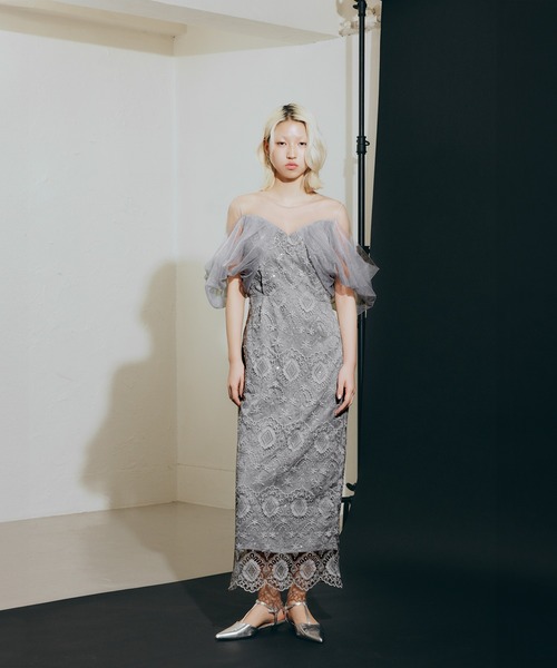 darial（ダリアル）の「【darial】offsholder lace dress / オフショルダーレースドレス（ドレス・レディース・ブラック/ブルー/ベージュ・S/M）」の6枚目の写真