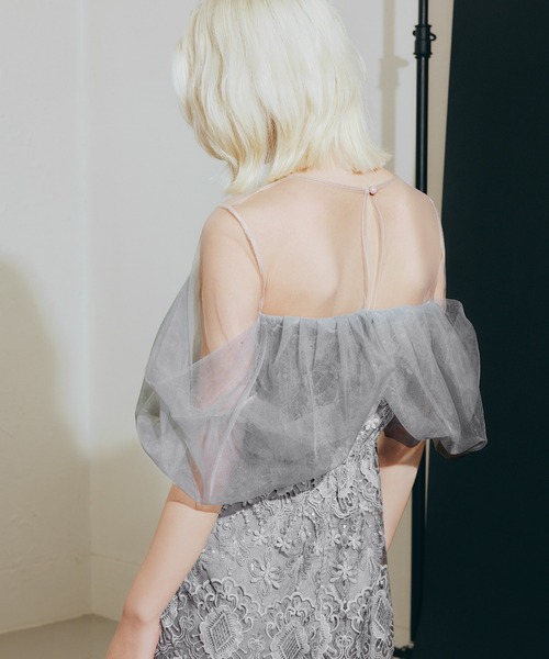 darial（ダリアル）の「【darial】offsholder lace dress / オフショルダーレースドレス（ドレス・レディース・ブラック/ブルー/ベージュ・S/M）」の9枚目の写真