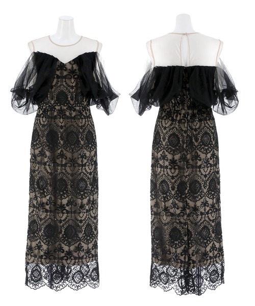 darial（ダリアル）の「【darial】offsholder lace dress / オフショルダーレースドレス（ドレス・レディース・ブラック/ブルー/ベージュ・S/M）」の15枚目の写真