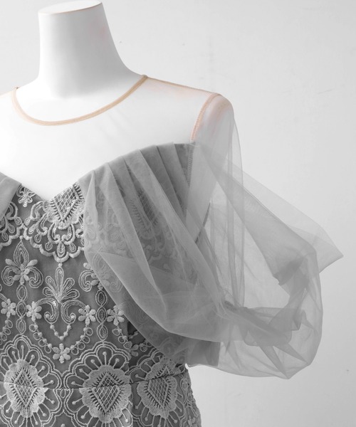 darial（ダリアル）の「【darial】offsholder lace dress / オフショルダーレースドレス（ドレス・レディース・ブラック/ブルー/ベージュ・S/M）」の19枚目の写真