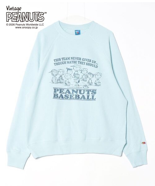 FRUIT OF THE LOOM(フルーツオブザルーム)の「【FRUIT OF THE LOOM/フルーツオブザルーム】<FRUIT OF THE LOOM x PEANUTS> 甘編み裏毛スウェット4(スウェット・レディース・サックスブルー・M/L)」の1枚目の写真