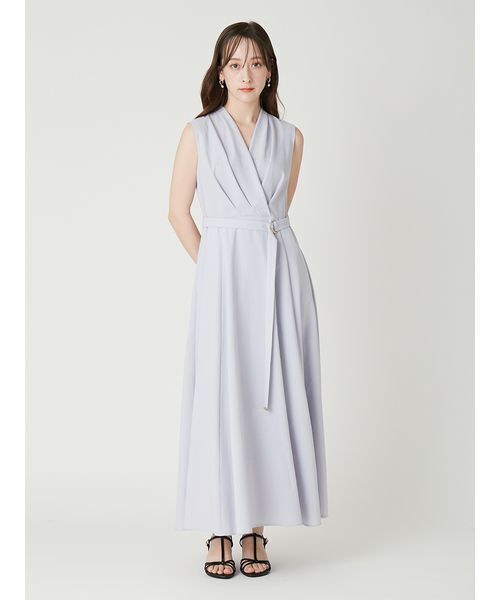 FRAY I.D（フレイアイディー）の「カシュクールベルトタックワンピース（ワンピース・レディース・グレー/ライトブルー/ベージュ・0/1）」の15枚目の写真