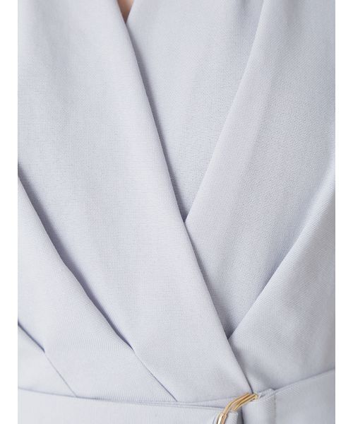 FRAY I.D（フレイアイディー）の「カシュクールベルトタックワンピース（ワンピース・レディース・グレー/ライトブルー/ベージュ・0/1）」の9枚目の写真