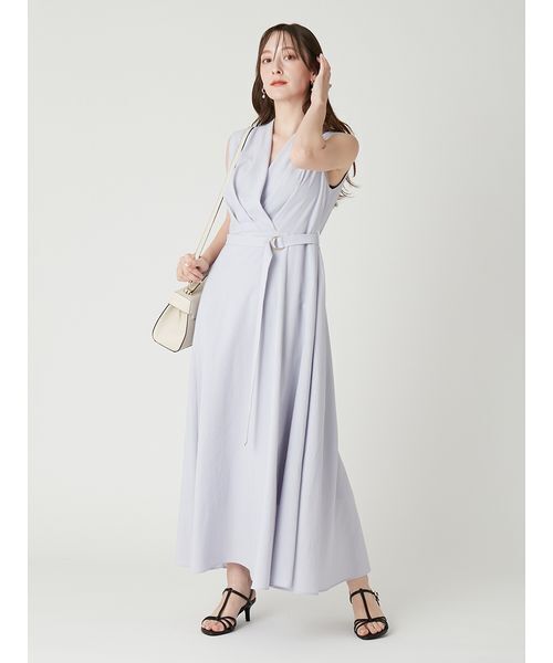 FRAY I.D（フレイアイディー）の「カシュクールベルトタックワンピース（ワンピース・レディース・グレー/ライトブルー/ベージュ・0/1）」の11枚目の写真