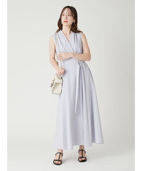FRAY I.D（フレイアイディー）の「カシュクールベルトタックワンピース（ワンピース・レディース・グレー/ライトブルー/ベージュ・0/1）」の12枚目の写真