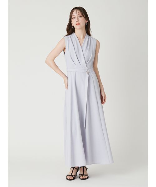 FRAY I.D（フレイアイディー）の「カシュクールベルトタックワンピース（ワンピース・レディース・グレー/ライトブルー/ベージュ・0/1）」の18枚目の写真