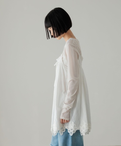 LOWRYS FARM（ローリーズファーム）の「２ＷＡＹバテンレースミニワンピース 645423（ワンピース・レディース・アイボリー/ブラック・FREE）」の21枚目の写真