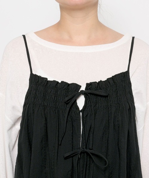 LOWRYS FARM（ローリーズファーム）の「２ＷＡＹバテンレースミニワンピース 645423（ワンピース・レディース・アイボリー/ブラック・FREE）」の12枚目の写真