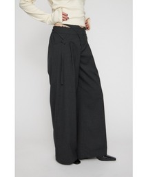 LAGUA GEM | WAIST DESIGN STRIPE パンツ(スラックス)