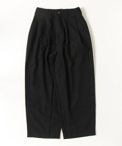 my beautiful landlet(マイビューティフルランドレット)の「【my beautiful landlet】 HIGH-TWIST TWILL TUCK WIDE PANTS(その他パンツ・メンズ・ベージュ/ネイビー/ブラック・1/2/0)」の1枚目の写真